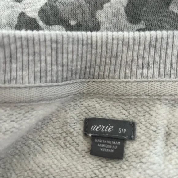 Aerie Oversized Gray Cheetah Sweatshirt Small - Picture 3 of 5